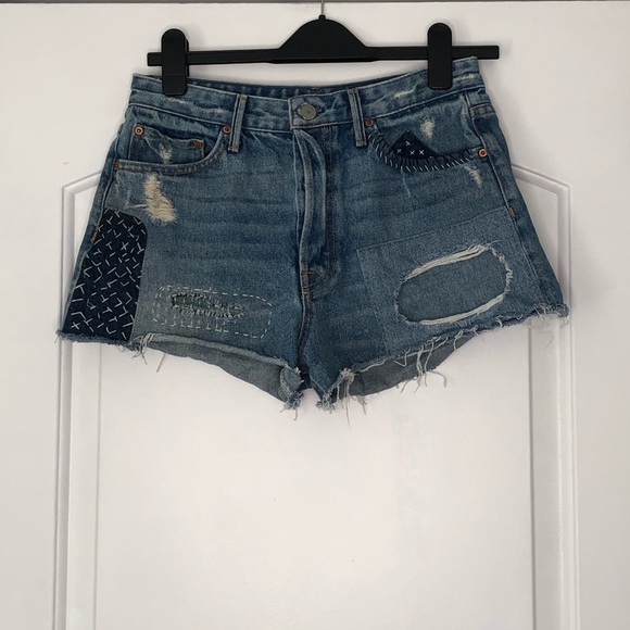 Grlfrnd ‘Cindy’ High Rise Jean Shorts, Sz 28 - Picture 1 of 7